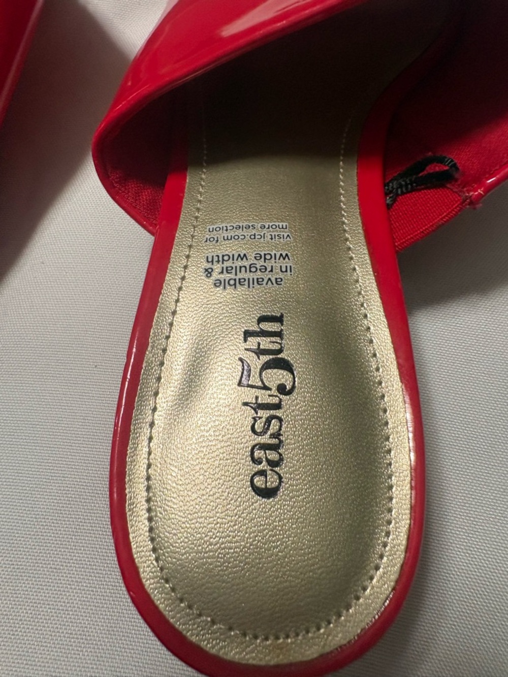 East 5th Patent Red Slide Mules - Picture 4 of 10